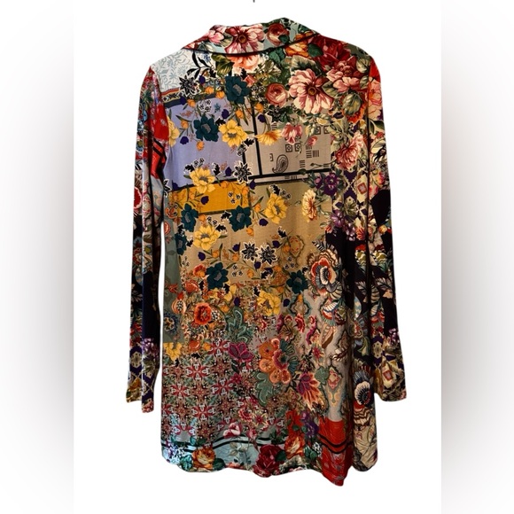 Johnny Was “The Janie Favorite Long Sleeve Polo Swing Tunic” Size XS - Picture 2 of 8